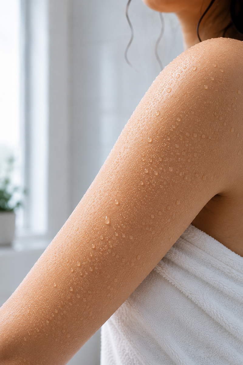 Une peau qui ne tire plus après la douche